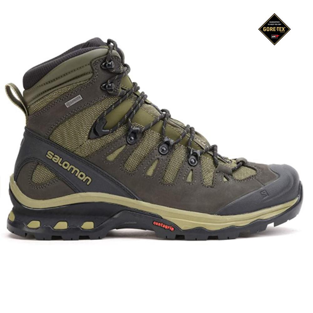 Bottes De Randonnée Salomon Homme Vert Olive - Salomon QUEST 4D 3 GORE-TEX - France (0325-ZTNKM)